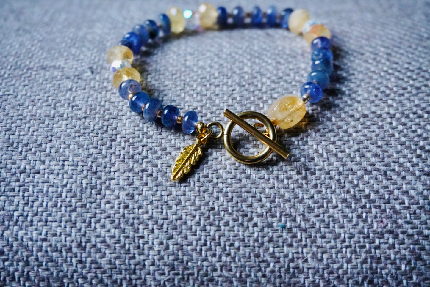 Golden Hour Glow Bracelet | Stainless Steel Toggle | intention Jewelry