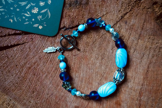 Moonlit Tides Bracelet Bracelet | Intention Jewelry | Stainless Steel Toggle Clasp